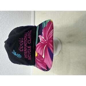 VTG Rare 1980s Coors Bicycle Classic Floral Strapback Hat Retro Cycling Hawaii